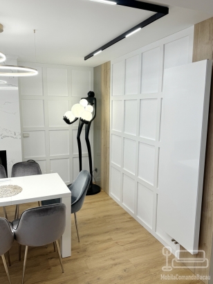 Mobilier de dining din MDF vopsit, cu bandă LED Hafele