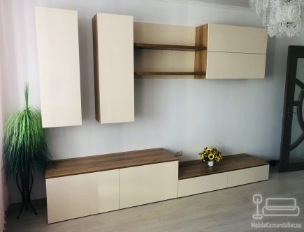 Mobilier living din PAL melaminat & MDF vopsit – 3000 mm (Bacău)