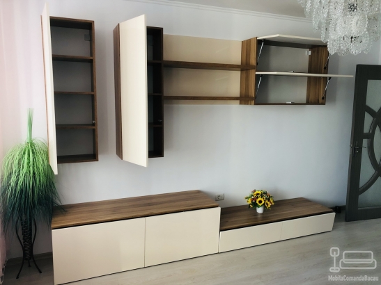 Mobilier living din PAL melaminat & MDF vopsit – 3000 mm (Bacău)