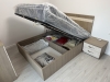 Mobilier dormitor la comandă – pat cu somieră rabatabilă, dulap și noptiere (Bacău)