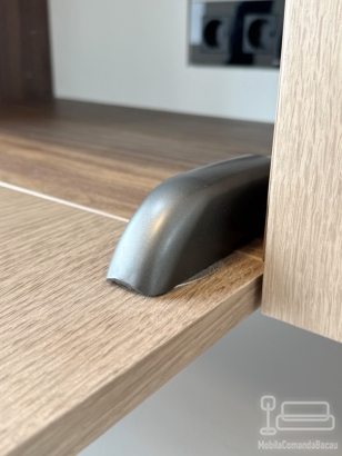 Mobilier living suspendat din mdf furniruit, 2800 mm – balamale pacta cu amortizare