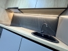 Mobilier bucătărie 3500 mm din pal melaminat – gola negru, feronerie blum, bandă led