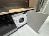 Mobilier bucătărie 3500 mm din pal melaminat – gola negru, feronerie blum, bandă led