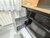Mobilier bucătărie 3500 mm din pal melaminat – gola negru, feronerie blum, bandă led