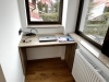 Mobilier dormitor pentru copil din MDF vopsit, cu pat tapițat și iluminare LED