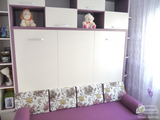 Dormitor pentru copii cu pat rabatabil si Canapea D 170