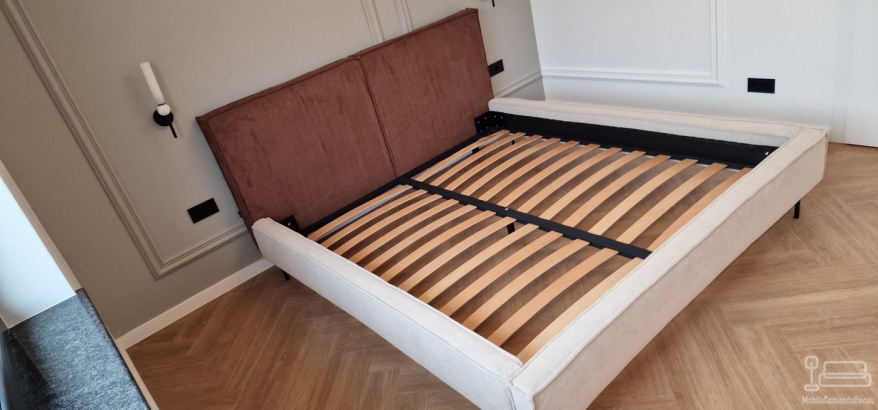 Pat tapițat cu somieră rabatabilă 200×160 – montaj în Bacău