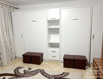 Ansamblu mobilier copii cu 2 paturi rabatabile, realizat pe comandă