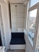 Mobilier balcon cu șezut tapițat și depozitare, montat în Roman, Neamț
