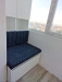 Mobilier balcon cu șezut tapițat și depozitare, montat în Roman, Neamț