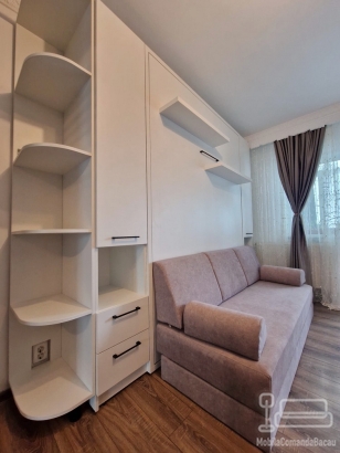 Ansamblu mobilier cu pat rabatabil și canapea, realizat pe comandă în Bacău