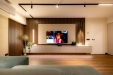 Mobilier pentru living cu riflaje, din MDF