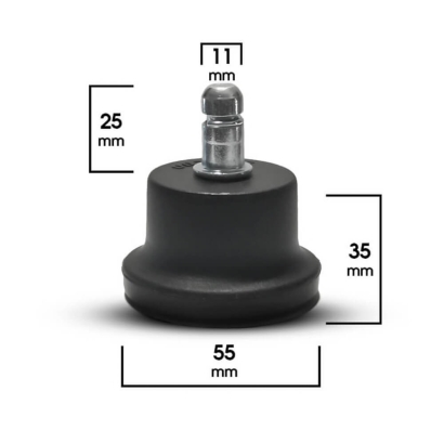 Set 5 picioare fixe scaune birou