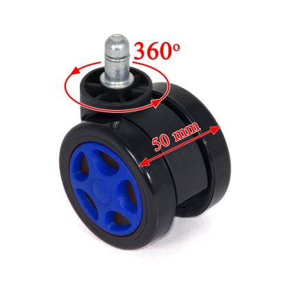 Set 5 roti gumate pentru scaune gaming – Albastru