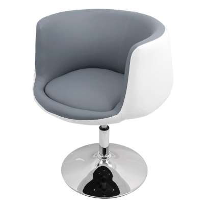 Scaun bar reglabil pe înălțime, rotativ, piele ecologica, gri, ABS 113