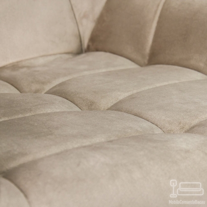 Scaun bar reglabil pe înălțime, rotativ, suport picioare, catifea, bej, ABS 145