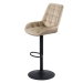 Scaun bar reglabil pe înălțime, rotativ, suport picioare, catifea, bej, ABS 145