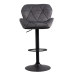 Scaun de bar din catifea ABS 149 gri