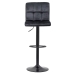 Scaun bar catifea ABS 191B negru