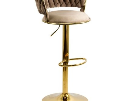 Scaun bar catifea ABS 118 bej