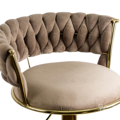 Scaun bar catifea ABS 118 bej