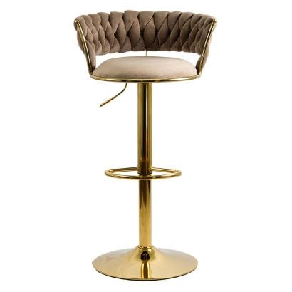 Scaun bar catifea ABS 118 bej