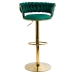 Scaun bar catifea ABS 118 verde