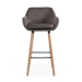 Scaun de bar cu șezut din catifea și cadru din lemn de fag ABS 1271 gri