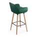 Scaun de bar cu șezut din catifea și cadru din lemn de fag ABS 1271 verde