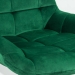 Scaun bar tapițat, înălțime reglabilă, rotativ, suport picioare, catifea, verde, ABS 145