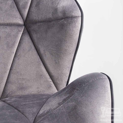 Scaun de birou din catifea OFF 643 gri