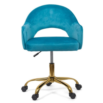 Scaun birou catifea OFF 640 bleu
