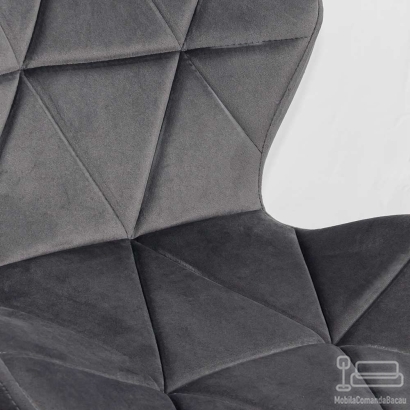 Scaun de birou din catifea rotativ OFF 334 gri