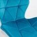 Scaun de birou din catifea rotativ OFF 334 turcoaz