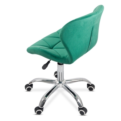 Scaun de birou din catifea rotativ OFF 334 verde