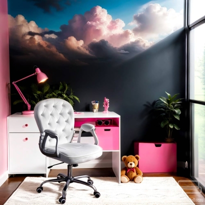 Scaun de birou din catifea reglabil pe inaltime si cotiere captusite OFF 437 alb