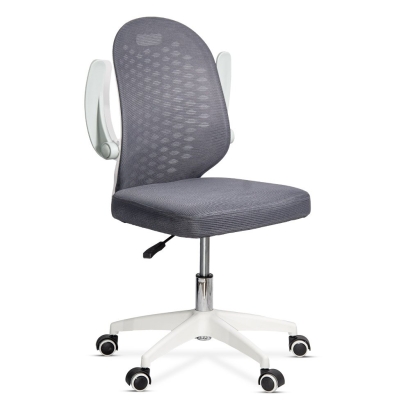 Scaun de birou copii din mesh gri, modern si rotativ OFF 330