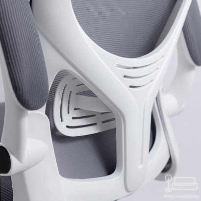 Scaun de birou ergonomic cu spatar inalt, suport lombar si cotiere rabatabile OFF 336 gri