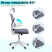 Scaun de birou ergonomic cu spatar inalt, suport lombar si cotiere rabatabile OFF 336 gri