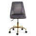 Scaun de birou elegant din catifea si baza aurie OFF 642 gri