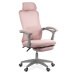 Scaun de birou din mesh cu tetiera si suport picioare OFF 430 roz