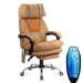 Scaun de birou cu masaj din piele ecologică și cu încălzire în șezut OFF 414 bej