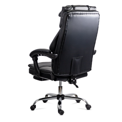 Scaun de birou din piele ecologică si suport picioare OFF 341 negru