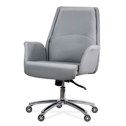 Scaun de birou din piele ecologica REZISTENT 200 KG OFF 800 gri