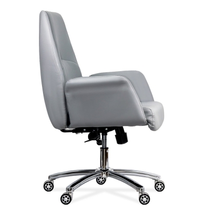 Scaun de birou din piele ecologica REZISTENT 200 KG OFF 800 gri