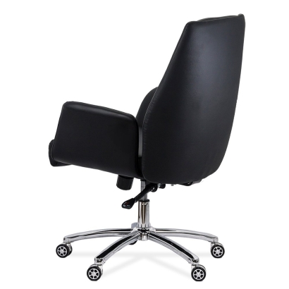 Scaun de birou din piele ecologica REZISTENT 200 KG OFF 800 negru