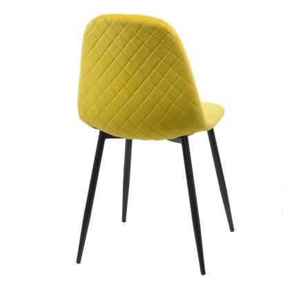 Scaun bucătărie catifea BUC 237X galben
