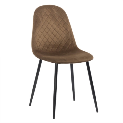 Scaun de bucatarie din catifea BUC 237X maro