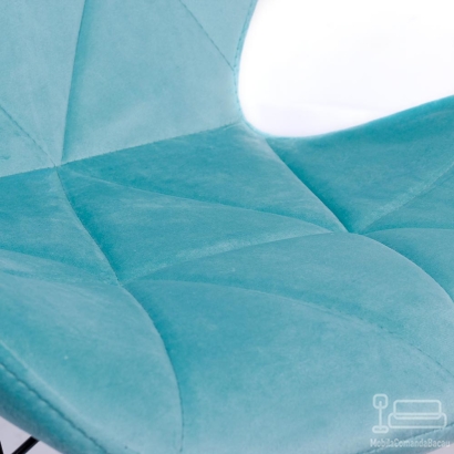 Scaun bucătărie catifea BUC 241V bleu