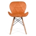 Scaun de bucatarie din catifea si cadru din lemn BUC 241V portocaliu